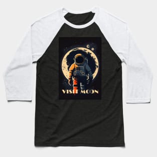 Moon Adventure Vintage Travel Poster Baseball T-Shirt